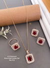 Rose Gold AD Diamond Combo Pendant Set Catalog
